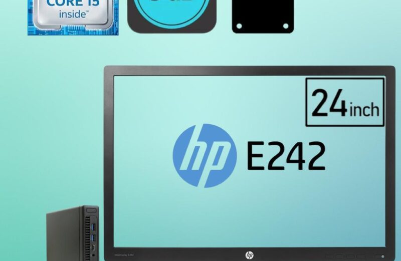 PC komplet HP elite 800G2 mini + 24″